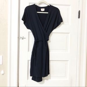 Lou & Grey “Signature Soft” Navy Wrap Dress
